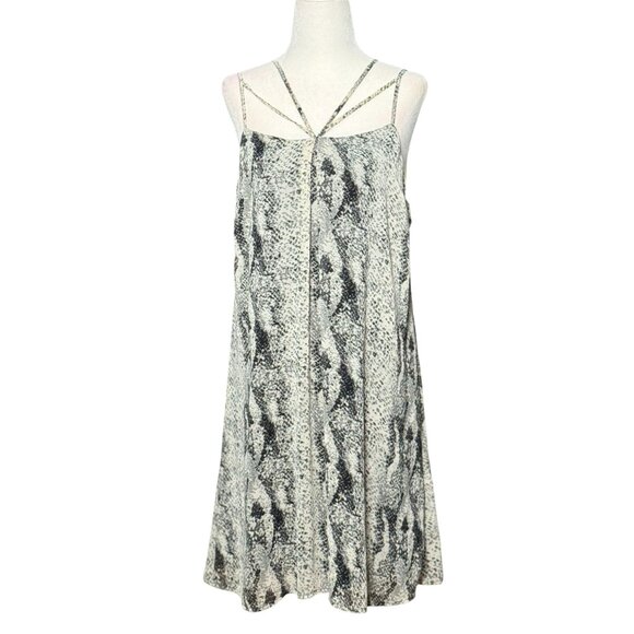 Snake Print Strappy Midi Dress Sleeveless Relaxed Fit Boho Casual party Clubwear - Picture 3 of 11